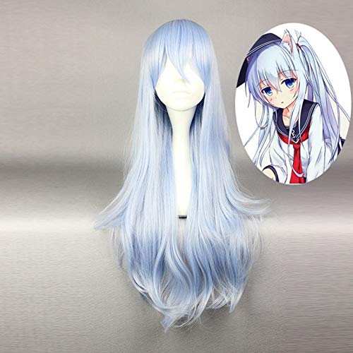 GUANBBD Cosplay Perücke-Anime Kantai Kollektion Hibiki Perücke Cosplay Kostüm Kan Colle Kai Frauen Lange Hitzebeständige synthetische Haarperücken Kantai Kollektion von GUANBBD