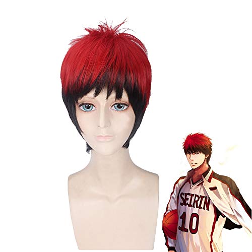 GUANBBD Cosplay Perücke-Anime Kuroko keine Basuke SEIRIN Kagami Taiga Perücke Cosplay Kostüm Kurokos Basketball Kurze hitzebeständige synthetische Haarperücken Kagami Taiga von GUANBBD