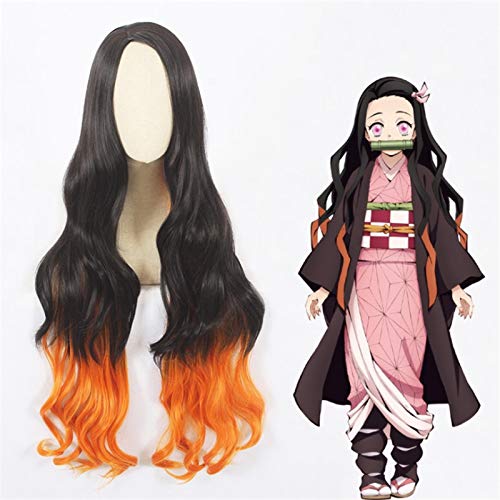 GUANBBD Cosplay Perücke-Dämonentöter: Kimetsu no Yaiba Cosplay Perücken Kamado Nezuko Rollenspiel Kamado Tanjirou Agatsuma Zenitsu Halloween 1: 1 Anime Perücken von GUANBBD