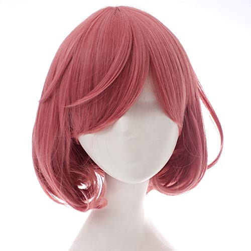 GUANBBD Cosplay Perücke-Ebisu Kofuku 14"Birne Curly Pink Kurze synthetische Cosplay Haar Perücken Frauen Hitzebeständigkeit Faser Kostüm Party Perücken wie das Bild von GUANBBD