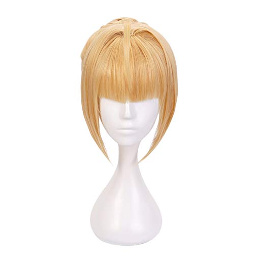 GUANBBD Fate/Extra Red Saber Nero Claudius Wig Cosplay Costume Fate Grand Order Artoria Pendragon Women Synthetic Hair Party Wigs von GUANBBD