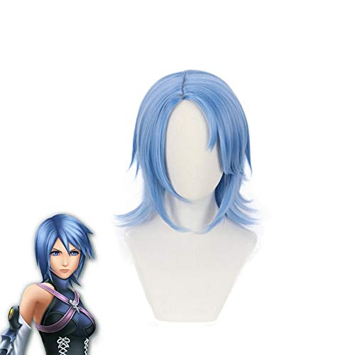 GUANBBD Kingdom Hearts III Aquablaue Perücke Cosplay Kostüm Männer Frauen Hitzebeständige synthetische Haarperücken von GUANBBD