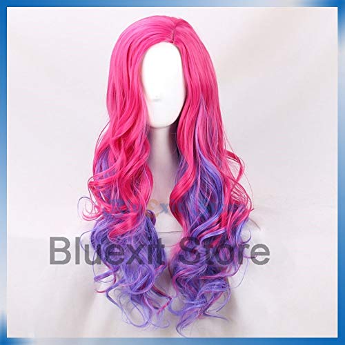 GUANBBD Nachkommen 3 Audrey Synthetic Perücke Pink Lila Mixed Princess Cosplay Haar Halloween Weihnachten Rollenspiel für erwachsene Frauen Mädchen von GUANBBD