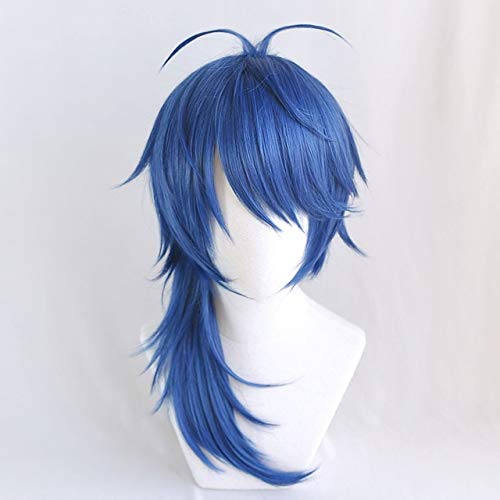 GUANBBD Neue Anime Division Rap Battle Hypnose MIC Würfel Arisugawa Cosplay Perücke 60cm Curly Synthetic Styled Kostüm Party Perücken + Perückenkappe One Size Blue von GUANBBD