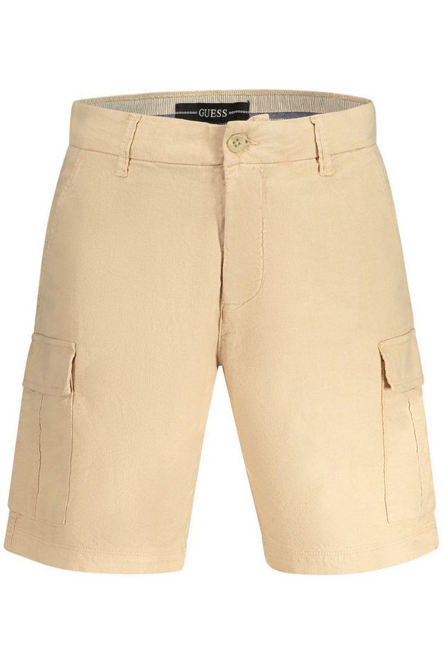 GUESS JEANS 5-Pocket-Hose Herren Bermuda-Shorts Beige mit Taschen und Logo GUESS JEANS 5-Pocket-Hose Herren Bermuda-Shorts Beige mit Taschen und Logo von GUESS JEANS