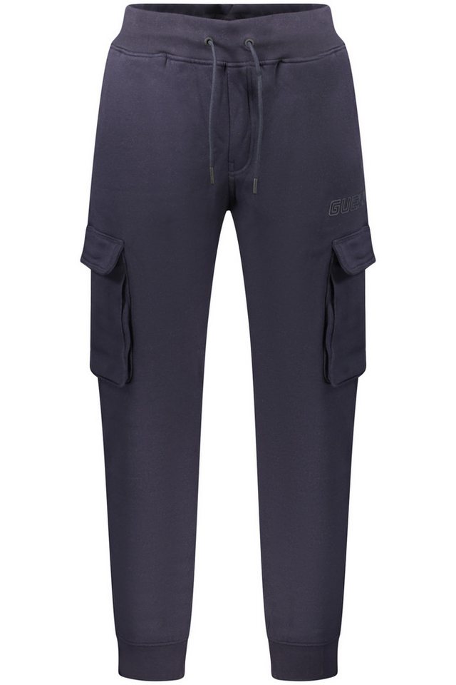 GUESS JEANS 5-Pocket-Hose Stylische blaue Herren-Cargohose mit Kordelzug und Taschen GUESS JEANS 5-Pocket-Hose Stylische blaue Herren-Cargohose mit Kordelzug und Taschen von GUESS JEANS