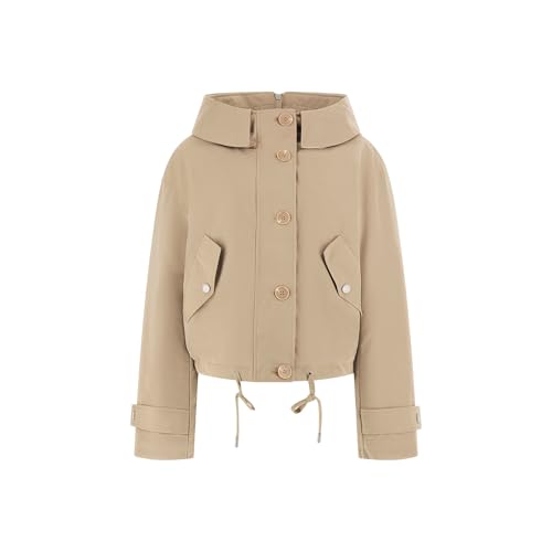 GUESS Damen Eco Nora Cropped Parka, Macadamia Nuts Multi, XS GUESS Damen Eco Nora Cropped Parka, Macadamia Nuts Multi, XS von GUESS