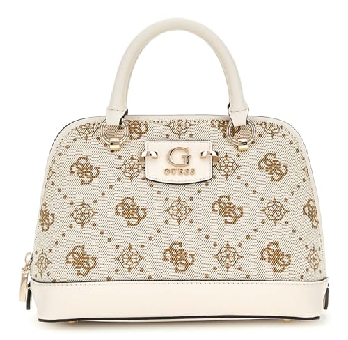 GUESS Neda Dome Satchel Bag Cream White Logo GUESS Neda Dome Satchel Bag Cream White Logo von GUESS