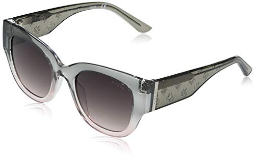 GUESS Trendige Damen-Sonnenbrille mit Pfingstrosenmuster, Schmetterling, Grau, 50 mm von GUESS