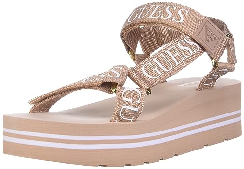 GUESS Damen Avin Keilsandale, Roségold, 39 EU von GUESS