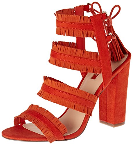 Guess Mädchen Econi Sandale mit Absatz, Orange von GUESS