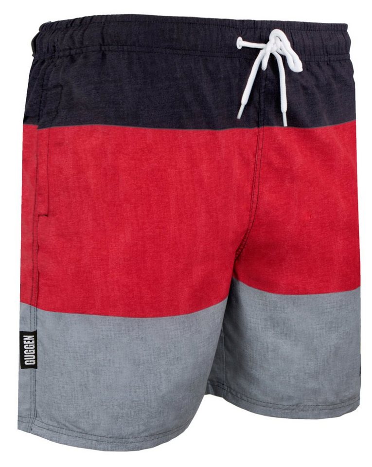 GUGGEN Mountain Badehose Badehose Herren Beachshorts Boardshorts Badeshorts Kordelzug Schnelltrocknende Badeshorts mit Kordelzug gestreiftes Muster von GUGGEN Mountain