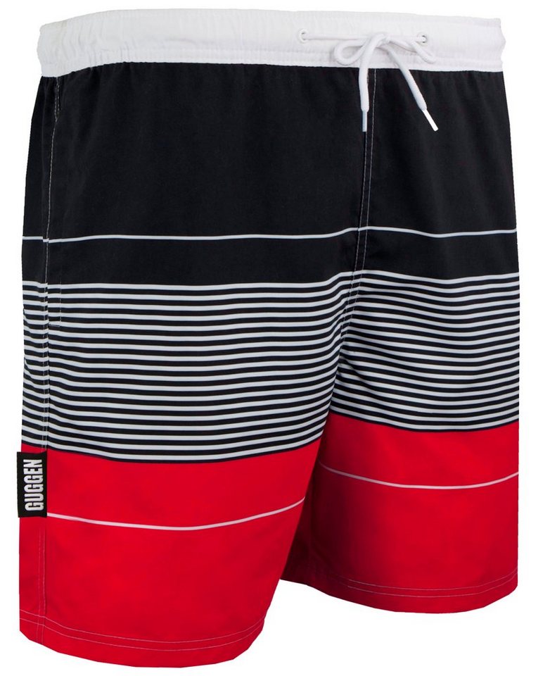 GUGGEN Mountain Badehose Guggen Mountain Badehose Herren Schnelltrocknende Badeshorts Männer mit Kordelzug gestreiftes Muster Badehose ZMB880 von GUGGEN Mountain