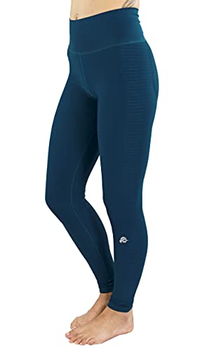 GUGGEN Mountain Figurformende Damen Sporthose Nahtlose Sport Leggings Lange Sportleggins Running Laufhose Laufleggings Yogahose Wanderleggings, Dunkelblau, L von GUGGEN Mountain