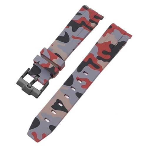 GUMMMY Camouflage-Armband für Omega für Swatch MoonSwatch, gebogenes Ende, Silikon-Gummi-Armband, für Herren und Damen, Sportuhrenarmband, Zubehör, 20 mm, 20 mm, Achat von GUMMMY