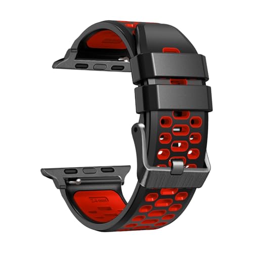 GUMMMY FKM Gummi-Uhrenarmband für Apple Watch 9, 8, 7, 6, 5, 4, SE-Serie, 45 mm, 44 mm, 42 mm, Ultra 1, 2, 49 mm, Ersatz-Uhrenzubehör, Armband, 49 mm, Achat von GUMMMY