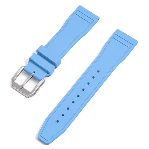 GUMMMY Uhrenarmband aus Fluorkautschuk FKM, 20 mm, 21 mm, 22 mm, wasserdicht, Schnellverschluss-Uhrenarmbänder, 21 mm, Achat von GUMMMY