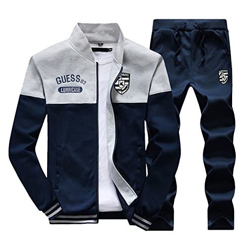 GUOCU Trainingsanzug Herren Sportanzug Jogginganzug Männer Langarm Sweatshirt Sweatjacke Ohne Kapuze und Sporthose Jogginghose Jogging Anzug Fitness Freizeitanzug Hausanzug 2-Teilig Stil D 4XL GUOCU Trainingsanzug Herren Sportanzug Jogginganzug Männer Langarm Sweatshirt Sweatjacke Ohne Kapuze und Sporthose Jogginghose Jogging Anzug Fitness Freizeitanzug Hausanzug 2-Teilig Stil D 4XL von GUOCU