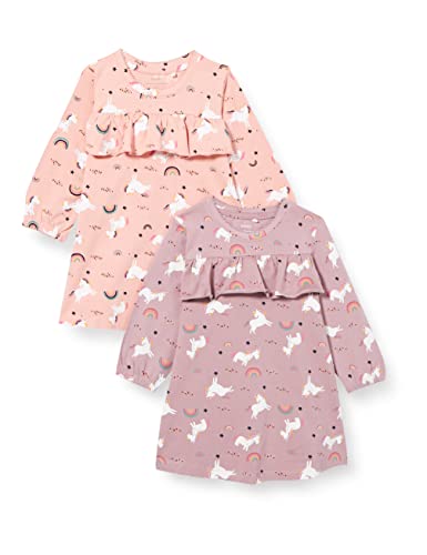 GUPPY BABY Mädchen ZBFLALA 2P LS DRESS Kleid, Elderberry/Pack:Bridal Rose, 74 von GUPPY BABY