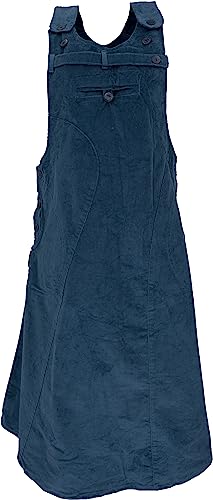 GURU SHOP Cord-Latzrock, Trägerkleid, Hippierock, Dunkelblau, Baumwolle, Size:S/M (36), Röcke Alternative Bekleidung von GURU SHOP