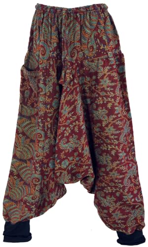 GURU SHOP Flauschige Haremshose, Boho Pluderhose, Pumphose, Aladinhose - Bordeauxrot/Paisley, Damen, Synthetisch GURU SHOP Flauschige Haremshose, Boho Pluderhose, Pumphose, Aladinhose - Bordeauxrot/Paisley, Damen, Synthetisch von GURU SHOP
