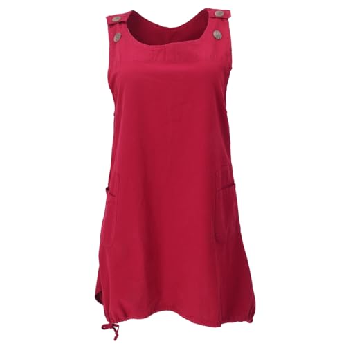 GURU SHOP Latzrock, Oversize Trägerkleid, Latzkleid, Ballonrock - Rot, Damen, Baumwolle, Size:L/XL GURU SHOP Latzrock, Oversize Trägerkleid, Latzkleid, Ballonrock - Rot, Damen, Baumwolle, Size:L/XL von GURU SHOP