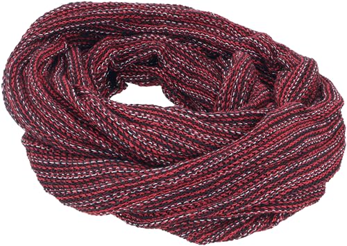 GURU SHOP Weicher Loop Schal, Magic Loopschal, Herren/Damen, Rot/schwarz, Baumwolle, Size:One Size von GURU SHOP