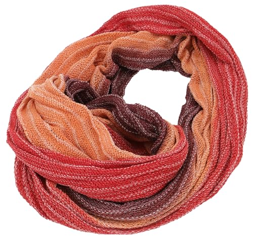 GURU SHOP Weicher Loop Schal/Stola, Magic Loopschal, Weste, Herren/Damen, Rot/orange, Baumwolle, Size:One Size von GURU SHOP