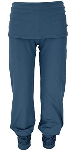 GURU SHOP Yoga-Hose mit Minirock in Bio-Qualität, Orion Blau, Baumwolle, Size:S (36) von GURU SHOP