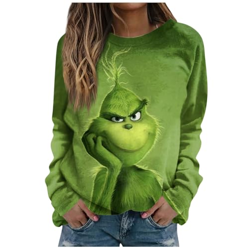 Black Friday Early Deals Hausanzug Damen Kuschelig Grinch Geschenke Fluffy Hoodie Xmas Hoodie Deckenpullover Pulloverdecke Pulli Decke Damen Weihnachtshoodies Weihnachtspullover Damen Übergroße von GUTOUWAN