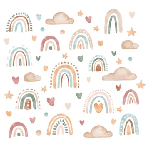 Regenbogen Wandsticker, mit Herzen Wandaufkleber, Boho Wandtattoo, Wandtattoo für das Kinderzimmer, Herzen Kinderzimmer Wandaufkleber Babyzimmer Wanddeko Regenbogen Wandsticker, mit Herzen Wandaufkleber, Boho Wandtattoo, Wandtattoo für das Kinderzimmer, Herzen Kinderzimmer Wandaufkleber Babyzimmer Wanddeko von GVEYIQK