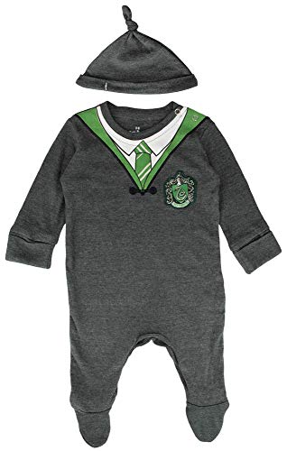 Lizenzierter Harry Potter Baby-Strampler mit Hut Slytherin für Jungen oder Mädchen, anthrazit, 50 Lizenzierter Harry Potter Baby-Strampler mit Hut Slytherin für Jungen oder Mädchen, anthrazit, 50 von GWCC