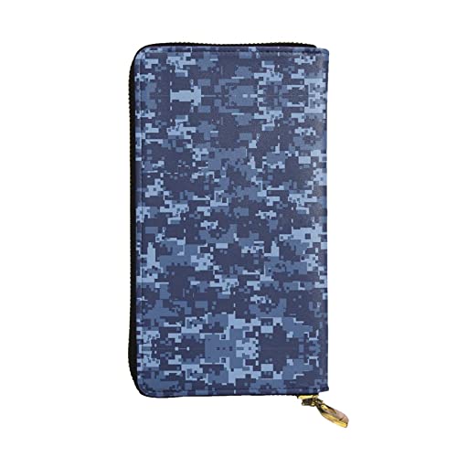 GWINDI Retro Coole Kamera Sammlung Männer Und Frauen Leder Brieftaschen Clutches Und Brieftaschen Weiches Leder Drucken Reißverschluss Multi Kartenfächer, Camouflage-Muster, Einheitsgröße von GWINDI