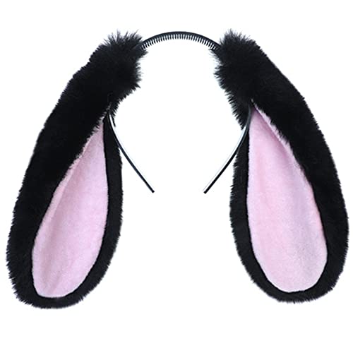 GXFCAI Kawaii Haarreif für Damen und Mädchen, Kaninchen, Plüsch, Ohren, Bonbonfarben, Plüsch-Stirnband, Lolita, Cosplay, Zubehör, Requisiten, Haare, Anime von GXFCAI