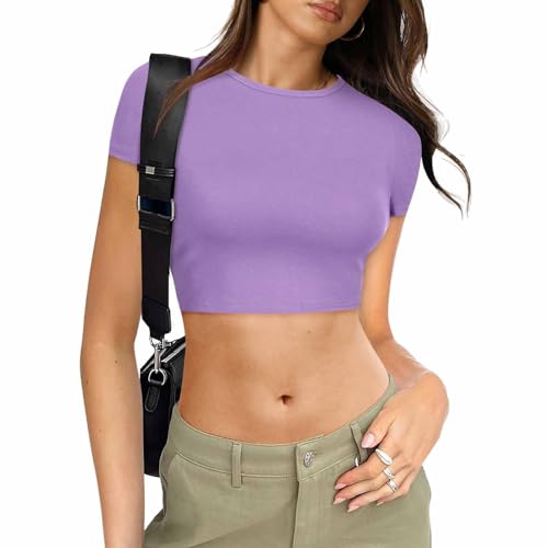 Sport Oberteile Damen Eng Kurz Y2K Crop Top Kurzarm Bauchfrei Sport Shirts Slim Fit Fitness Sporttop Yoga Oberteil Workout Tank Tops Frauen Gym Sportoberteile Running T-Shirts Sommer Shirt Sport Oberteile Damen Eng Kurz Y2K Crop Top Kurzarm Bauchfrei Sport Shirts Slim Fit Fitness Sporttop Yoga Oberteil Workout Tank Tops Frauen Gym Sportoberteile Running T-Shirts Sommer Shirt von GXYANiaoy