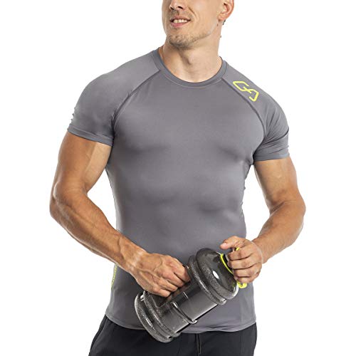 GYM AESTHETICS | 4 in 1 Bodybuilding Shirt Herren V-Neck Fitness Shirt Herren Slim-Fit Funktionsshirt UV-Schutz Anti schweiß Sport Tshirts trainingsshirt Herren, für Krafttaining und andere Sport von GYM AESTHETICS