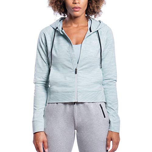 GYM AESTHETICS Damen Funktions Baumwollhandgefühl Kapuzenjacke mit Reißverschluss Atmungsaktiv Sweatjacke Hoodie Slim Training Jacke Outdoor Jacken, Für Training und andere Sport von GYM AESTHETICS