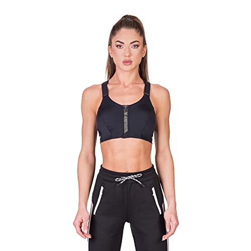 GYM AESTHETICS 1+1 Push up Sport BH Damen rückenfrei Gepolstert Gekreuzt Rücken Schnelltrocknend Sport BH Starker Halt Vorderverschluss Ohne Bügel Gepolstert Yoga Bustier Für Fitness und Sport von GYM AESTHETICS