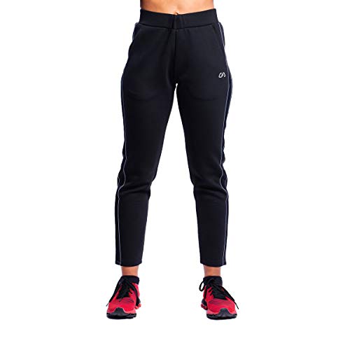 GYM AESTHETICS Damen Training Straight-Fit Jogginghosen Bewegungsfreiheit Gemütlich Cotton, Joggen und andere Sport in Schwarz(L) von GYM AESTHETICS