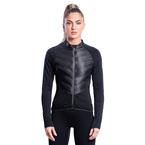 GYM AESTHETICS | Ultrasonic 2.0 Trainingsjacke Damen Atmungsaktiv Running Hybrid Jacke Für Frauen, wasserdicht, ultraleicht mit Reißverschluss primaloft Wanderjacke Kapuzenjacke von GYM AESTHETICS