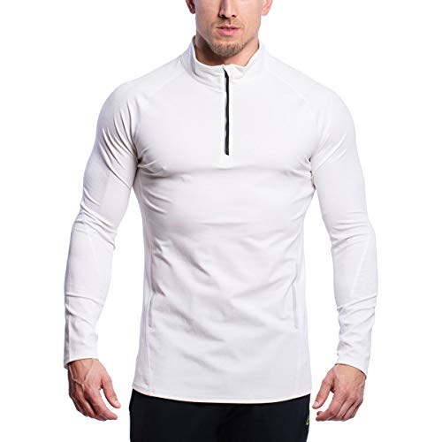 GYM AESTHETICS | Herren Langarm Fitness Funktionsshirt Slim Fit Gym T-Shirt Bodybuilder Trainingsshirt sportliches und atmungsaktives Langarmshirt Langärmliges Sportshirt Laufshirt für Männer von GYM AESTHETICS