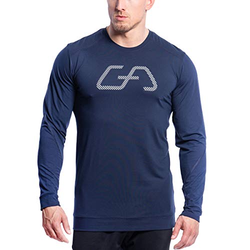 GYM AESTHETICS | Herren Langarm Fitness Funktionsshirt Slim Fit Gym T-Shirt Bodybuilder Trainingsshirt sportliches und atmungsaktives Langarmshirt Langärmliges Sportshirt Laufshirt für Männer von GYM AESTHETICS