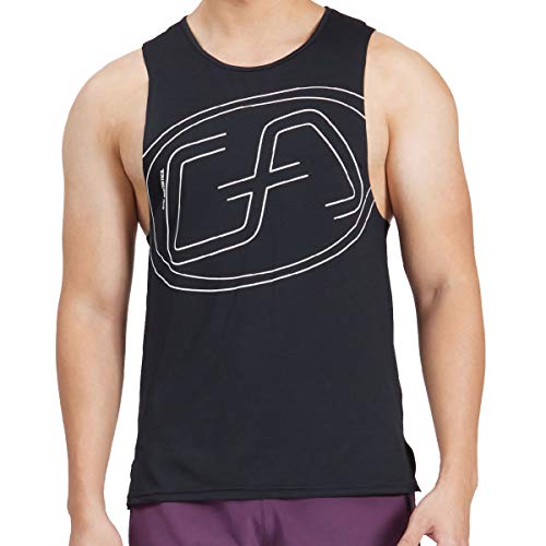 GYM AESTHETICS Herren Tank Top Wesentlich Sport Shirt Armloch Fallen Gelassen UV-Schutz Bewegungsfreiheit Ergonomischer Design, Training und andere Sport in Schwarz von GYM AESTHETICS