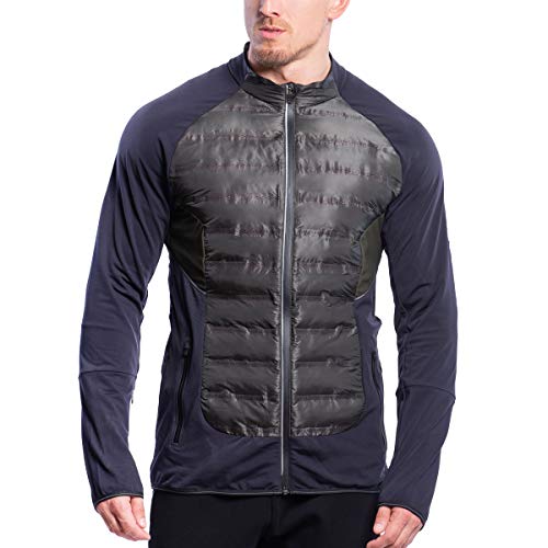 GYM AESTHETICS | Herren Ultrasonic 2.0 React Jacke Sportjacke Wasserdicht Windabweisend UV-Schutz LSF 40+ Warm Ultraleicht mit Reißverschluss, Training und andere Sport in Schwarz (XL) von GYM AESTHETICS