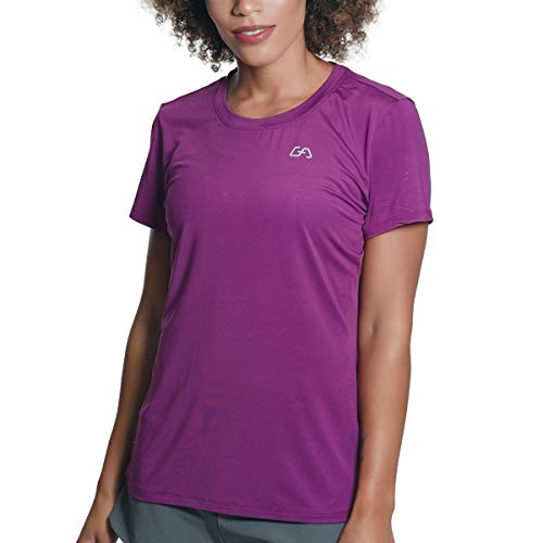 GYM AESTHETICS Sportshirt Damen Kurzarm Fitness Shirt Damen Sport Oberteile Damen Funktionsshirt Damen Atmungsaktiv Anti-schweiß Trainingsshirt Sportbekleidung Slim Fit Damen Tops Für Gym und Training von GYM AESTHETICS