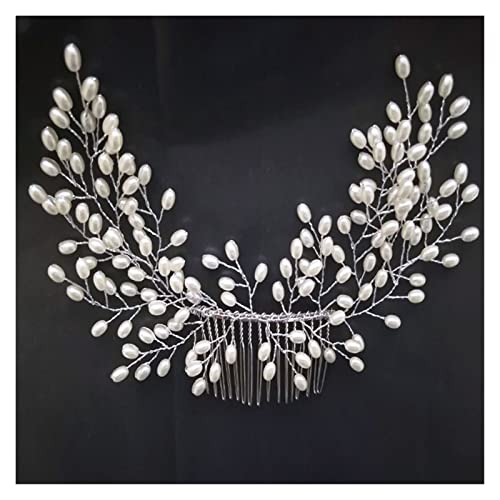 Braut-Haarkamm, Hochzeitskleid, Haarschmuck, Clip-Haarnadeln für Frauen, Braut, Kopfschmuck, Ornamente, Prinzessin (D 26 x 8 cm) von GaRcan