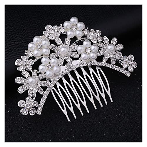 Braut Haarkamm Hochzeitskleid Haarschmuck Clip Haarnadeln für Frauen Braut Kopfschmuck Ornamente Prinzessin (4) von GaRcan