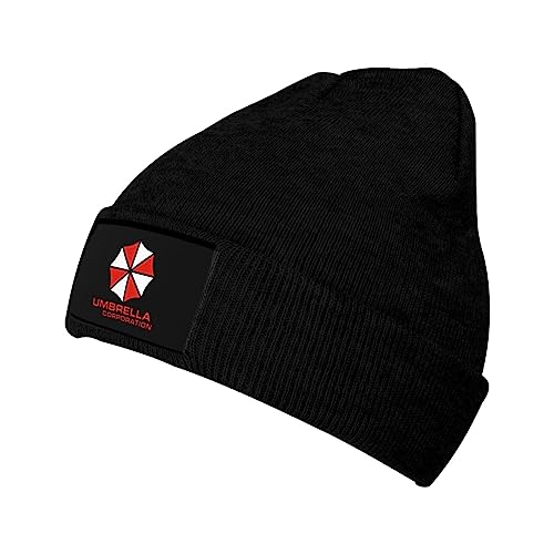 Resident Umbrella Evil Corp Symbol Knit Beanie Hüte Mann Damen Wollmütze für alle Jahreszeiten Beanie Hüte, Schwarz , One size von GaRcan