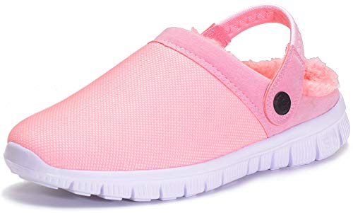 Gaatpot Damen Winter Freizeit Haus Pantoffeln Herren Winterschuhe Clogs Hausschuhe Sports Outdoor Plüsch Warm Gefütterte Slippers Pink 37 EU von Gaatpot