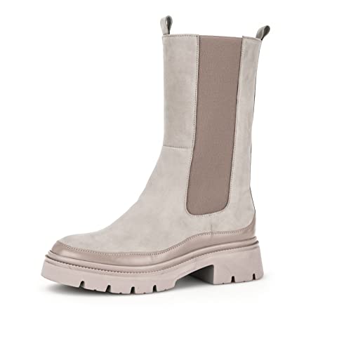 Gabor Damen Chelsea Boots, Frauen Stiefeletten,Wechselfußbett,gummi-einsatz,stiefel,bootee,booties,halbstiefel,leinen/dark-nude,39 EU / 6 UK von Gabor